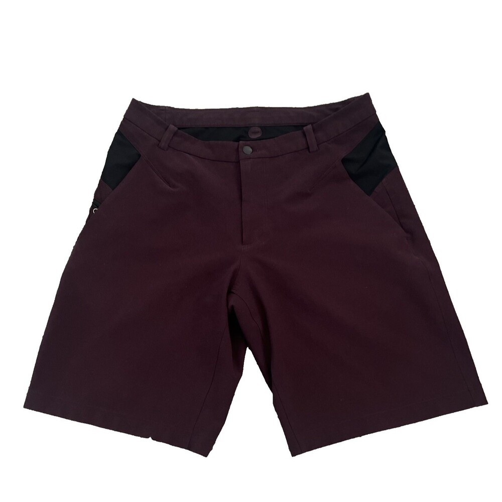 Lululemon Mens Chino Athletic Shorts Eggplant/Black Size 34